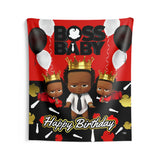 Boss Boy Backdrop | Boss Boy Banner | Boss Boy Party Decorations | Boss Boy Birthday | Boss Boy Red Black Gold | Boss Boy Curly Fro