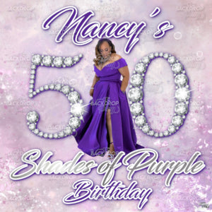 50 Shades of Purple - Digital Editable Template Download