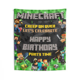 Minecraft Backdrop | Minecraft Banner | Minecraft Party Decorations | Minecraft Birthday Party Black Green Yellow