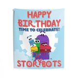 StoryBots Backdrop | StoryBots Banner | StoryBots Party Decorations | StoryBots Birthday Party Decor Blue Gear