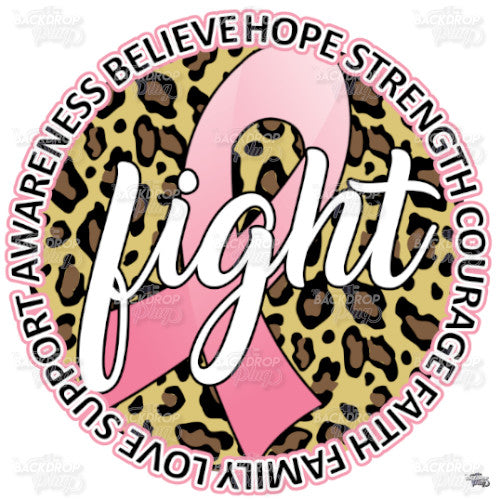 Breast Cancer Fight - Digital Editable Template Download