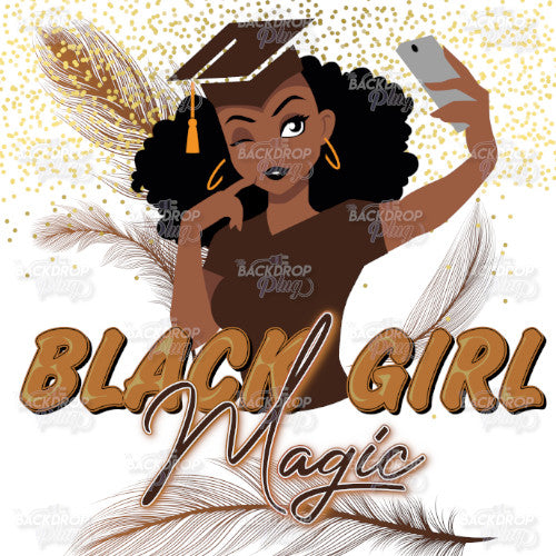 Graduate Black Girl Magic - Digital Editable Template Download