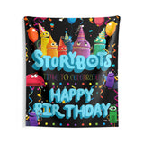 StoryBots Backdrop | StoryBots Banner | StoryBots Party Decorations | StoryBots Birthday Party Decor Black Colorful